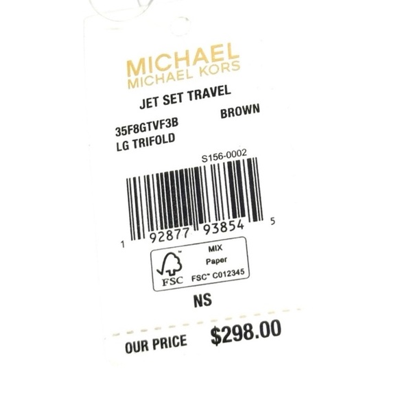 Michael Kors Large Jet Set Travel Signature Wallet Brown - Picture 8 of 8